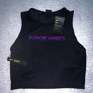 Black Nike Pro Tank Top with Mesh Back. NWT!